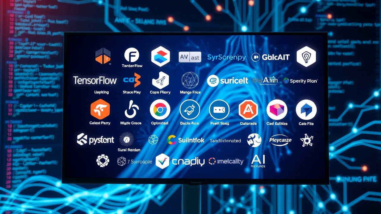 Logos of popular AI frameworks and platforms used for model optimization.